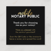 Slank Zwart & Goud Google Review QR Code Notaris Vierkante Visitekaartje (Voorkant)