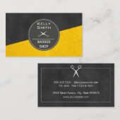 Slank zwart | Gouden textuur kleur | kapper Visitekaartje (Voorkant / Achterkant)