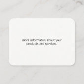 Slank zwart horloge-pictogram visitekaartje (Achterkant)