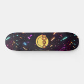 Slank zwart met Neon Sprinkles Rave Party Vibes Persoonlijk Skateboard (Horizontaal)