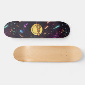 Slank zwart met Neon Sprinkles Rave Party Vibes Persoonlijk Skateboard (Horizontaal)