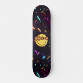 Slank zwart met Neon Sprinkles Rave Party Vibes Persoonlijk Skateboard (Voorkant)
