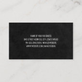 Slank zwart | Metaalsierstaaf Visitekaartje (Achterkant)