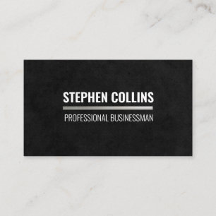 Slank zwart   Metaalsierstaaf Visitekaartje