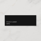 Slank zwart mini visitekaartje (Achterkant)