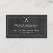 Slank zwart, rijk, donker hout visitekaartje (Achterkant)