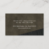 Slank zwart, rijk, donker hout visitekaartje (Achterkant)