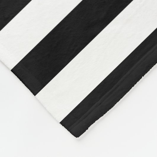 Slank zwart wit, bruisend strepes, monogramnaam fleece deken (Hoek)