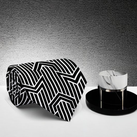 Slank zwart wit deco-films Mannen beeld Stropdas