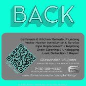 Slanke Aangepaste Zwarte Metalen Pijpen Loodgieter Visitekaartje