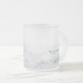 Slanke aanpasbare tekst op marmer transparant matglas koffiemok (Voorkant rechts)