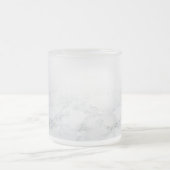 Slanke aanpasbare tekst op marmer transparant matglas koffiemok (Center)