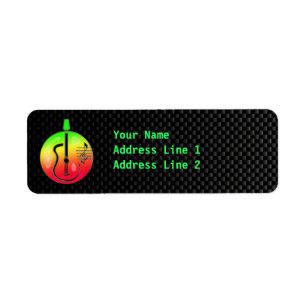 Slanke akoestische gitaar etiket