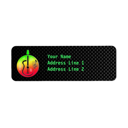 Slanke akoestische gitaar etiket (Voorkant)