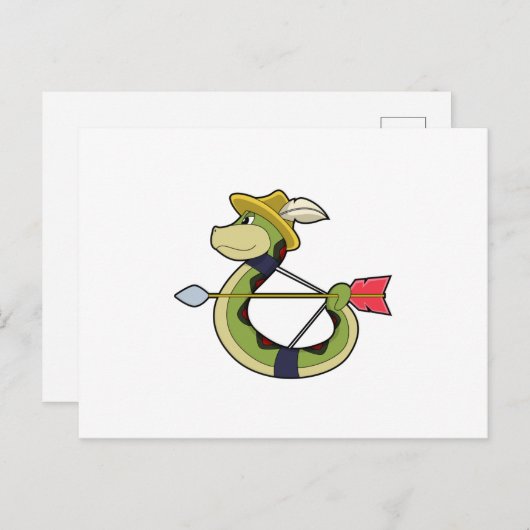 Slanke als Archer met Bow & Arrow Briefkaart (Voorkant / Achterkant)