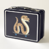 Slanke als Skater met Skateboard (Achterkant)