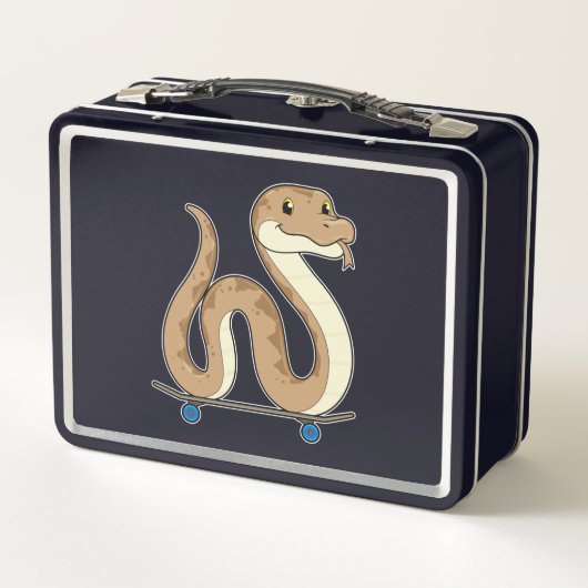 Slanke als Skater met Skateboard (Achterkant)