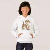 Slanke als Skater met Skateboard (Voorkant volledig)