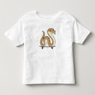 Slanke als Skater met Skateboard Kinder Shirts