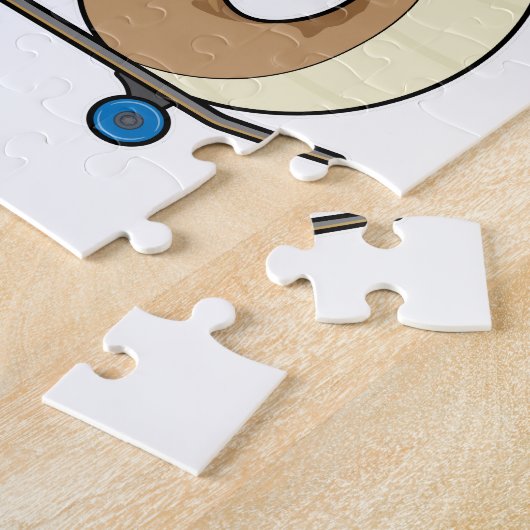 Slanke als Skater met Skateboard Legpuzzel (Zijkant)