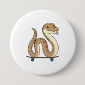 Slanke als Skater met Skateboard Ronde Button 7,6 Cm (Voorkant)