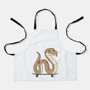 Slanke als Skater met Skateboard Schort