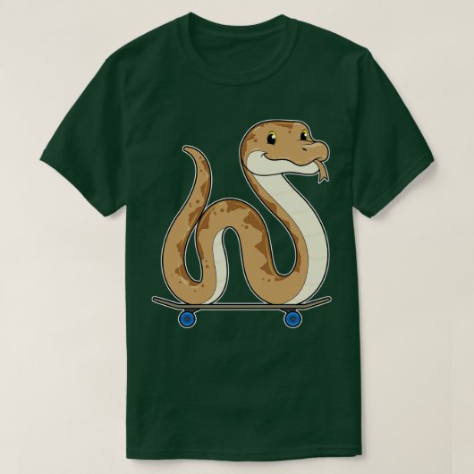 Slanke als Skater met Skateboard T-shirt (Design voorkant)