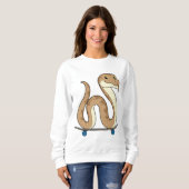 Slanke als Skater met Skateboard Trui (Voorkant volledig)