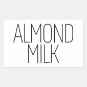 Slanke amandelmelk rechthoekige sticker (Voorkant)