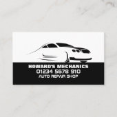 Slanke auto Logo, auto monteur & reparaties Visitekaartje (Voorkant)