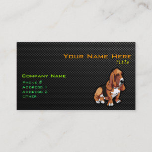 Slanke Basset Hound Visitekaartje