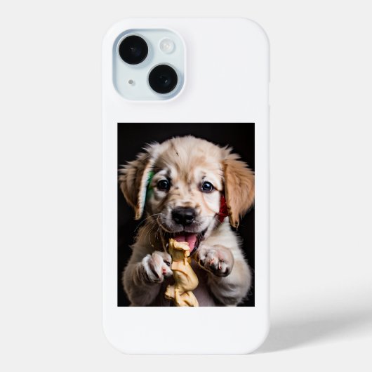 Slanke Bescherming Witte iPhone15 Hoesje (Achterkant)