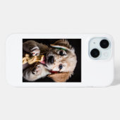 Slanke Bescherming Witte iPhone15 Hoesje (Achterkant (horizontaal))