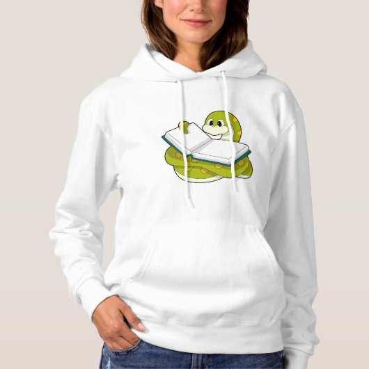 Slanke bij lezen boek hoodie (Voorkant)