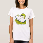 Slanke bij lezen boek t-shirt (Voorkant)