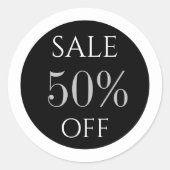 Slanke Black Grey Winkel Promotie Sale sticker (Voorkant)