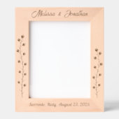 Slanke Bloemen Paar Trouwen Jubileum 8x10 Gegraveerde Lijstjes (Voorkant)