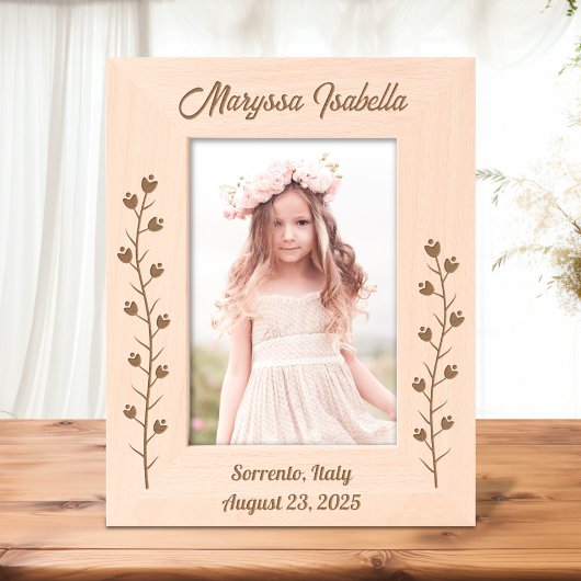 Slanke Bloemen Stalk 5x7 Gegraveerde Lijstjes