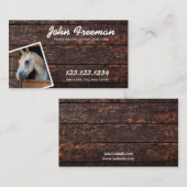 Slanke Bruin en Wit Paard Foto Script Equine Visitekaartje (Voorkant / Achterkant)