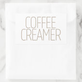 Slanke Bruine Koffiecreamer Rechthoekige Sticker (Tas)
