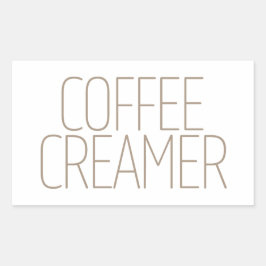Slanke Bruine Koffiecreamer Rechthoekige Sticker