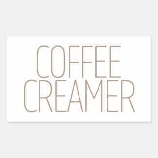 Slanke Bruine Koffiecreamer Rechthoekige Sticker