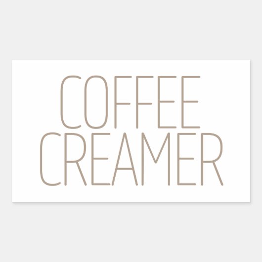 Slanke Bruine Koffiecreamer Rechthoekige Sticker (Voorkant)