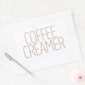 Slanke Bruine Koffiecreamer Rechthoekige Sticker (Envelop)
