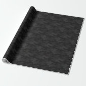 Slanke Camo Deep Black Donkere Houtskool Tonen Mod Cadeaupapier (Uitgerold)