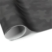 Slanke Camo Deep Black Donkere Houtskool Tonen Mod Cadeaupapier (Rol Hoek)