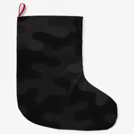 Slanke Camo Deep Black Donkere Houtskool Tonen Mod Grote Kerstsok