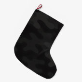 Slanke Camo Deep Black Donkere Houtskool Tonen Mod Grote Kerstsok (Voorkant (Hangend))