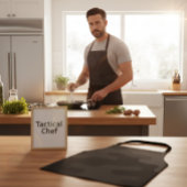 Slanke Camo Deep Black Donkere Houtskool Tonen Mod Schort