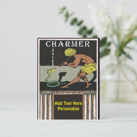 Slanke Charmer, voeg tekst toe, Briefkaart (Staand voorkant)